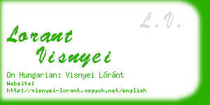 lorant visnyei business card